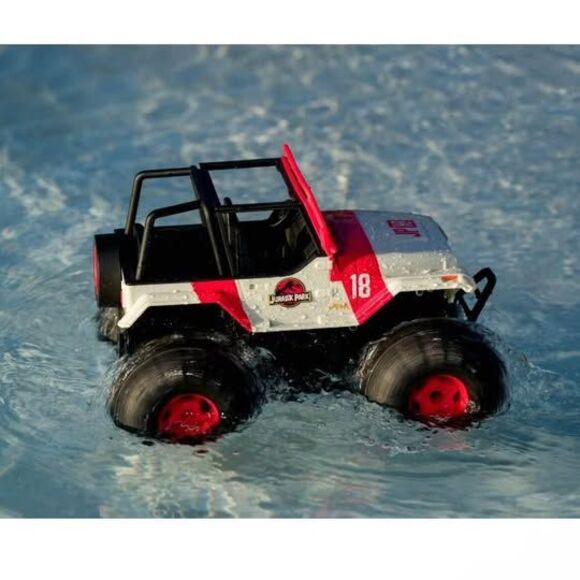 NEW Jurassic World 10.5" Jeep Wrangler Water and Land RC Radio Control Car - Picture 5 of 10
